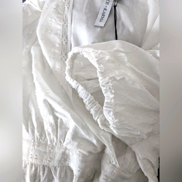 Grace+Karma Dreamy Tiered Cotton Summer Dress With Puffy Sleeves - Picture 9 of 11